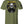 Back of Bolt Premium Tee in OD Green showcasing large skull graphic with lightning bolts, crossed rifles, and 