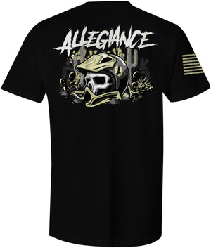 Back of Desert Skull Tee in black featuring large Desert Skull graphic