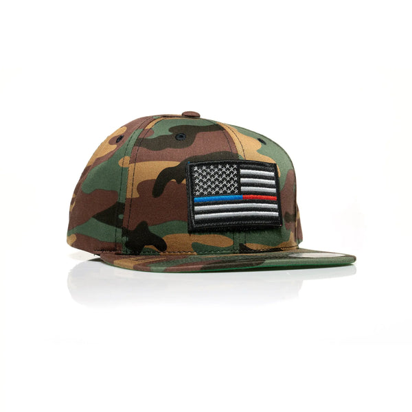 Thin Blue/Red Line Patch Snapback - Allegiance Clothing